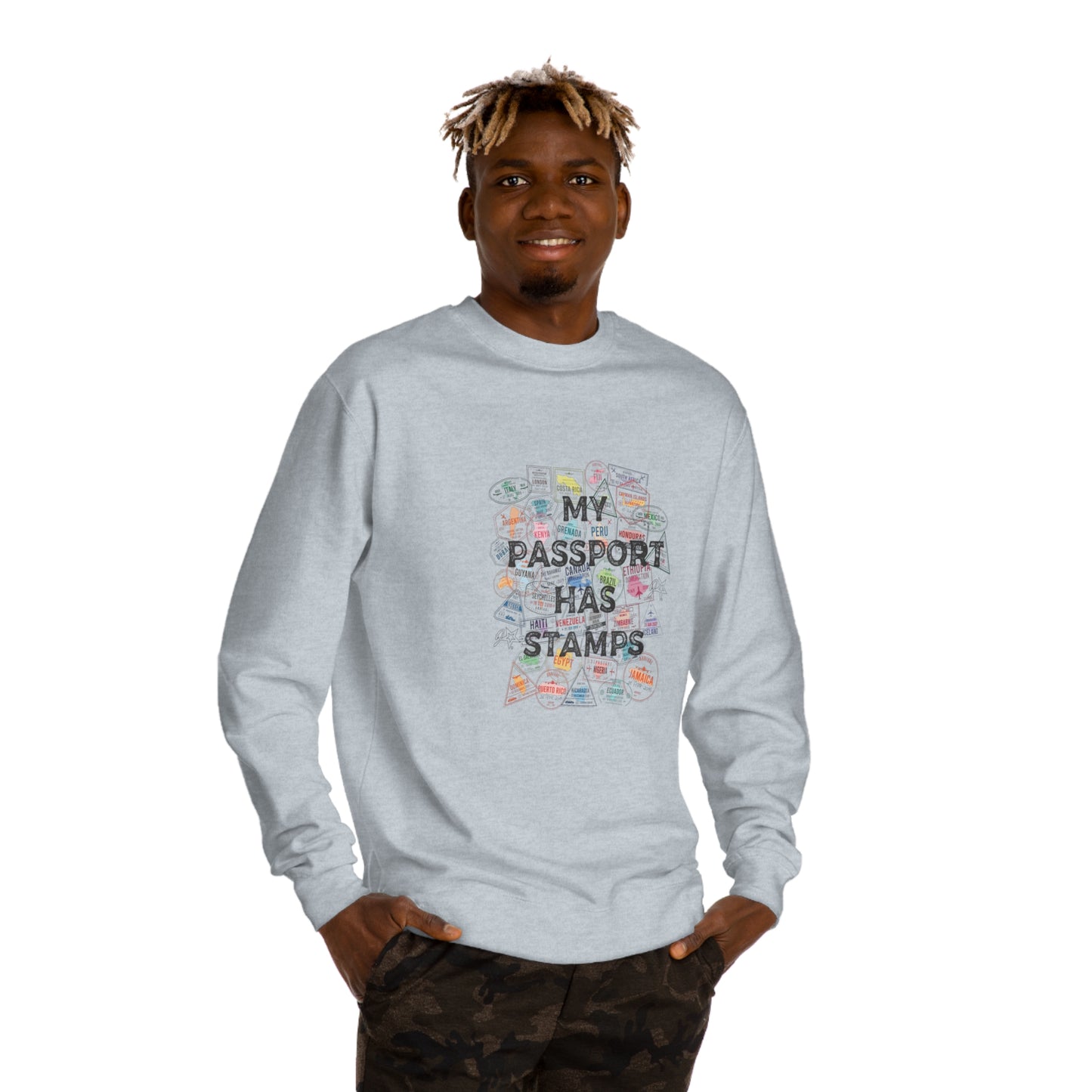 My Passport Has Stamps Unisex Crew Neck Sweatshirt - Travel Inspired Apparel