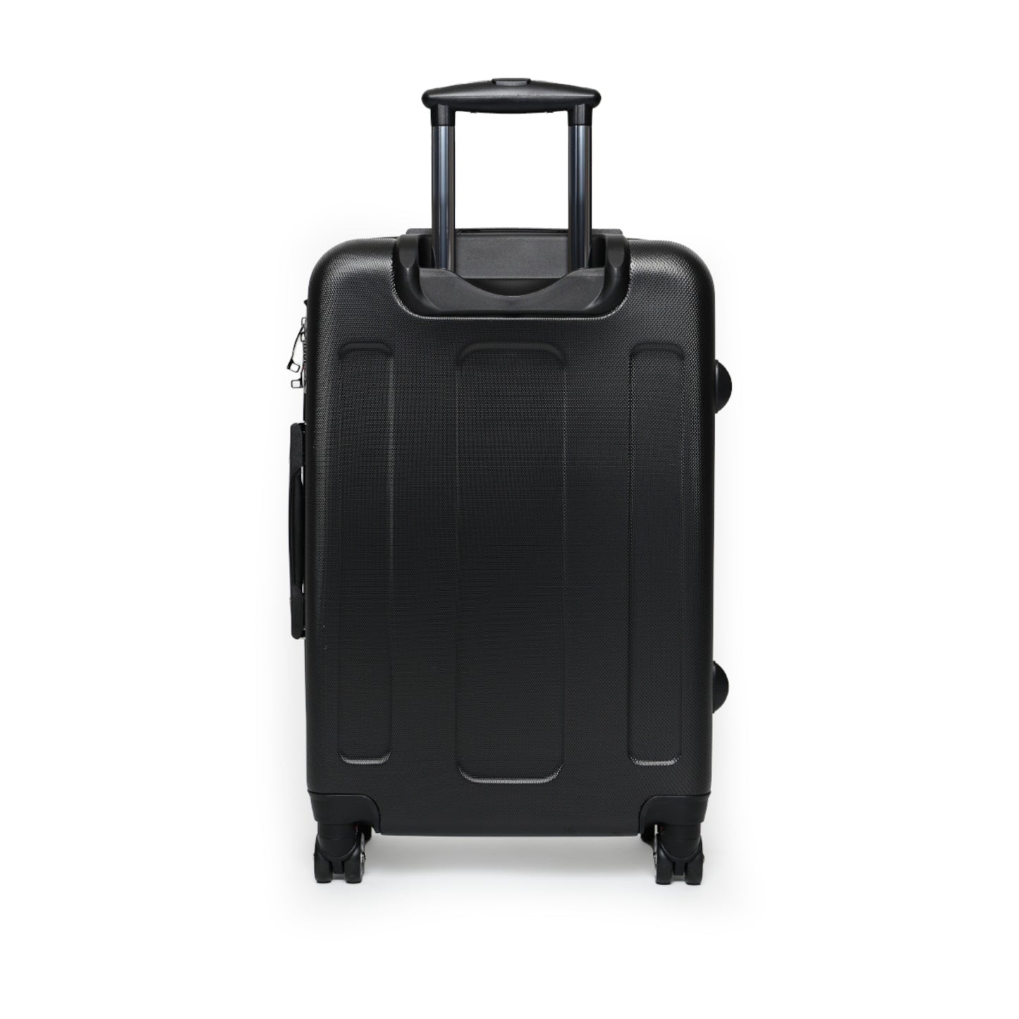 Travel Themed Suitcase with Heart Design BLACK - 'My Passport Has Stamps, TRAVEL THE WORLD'