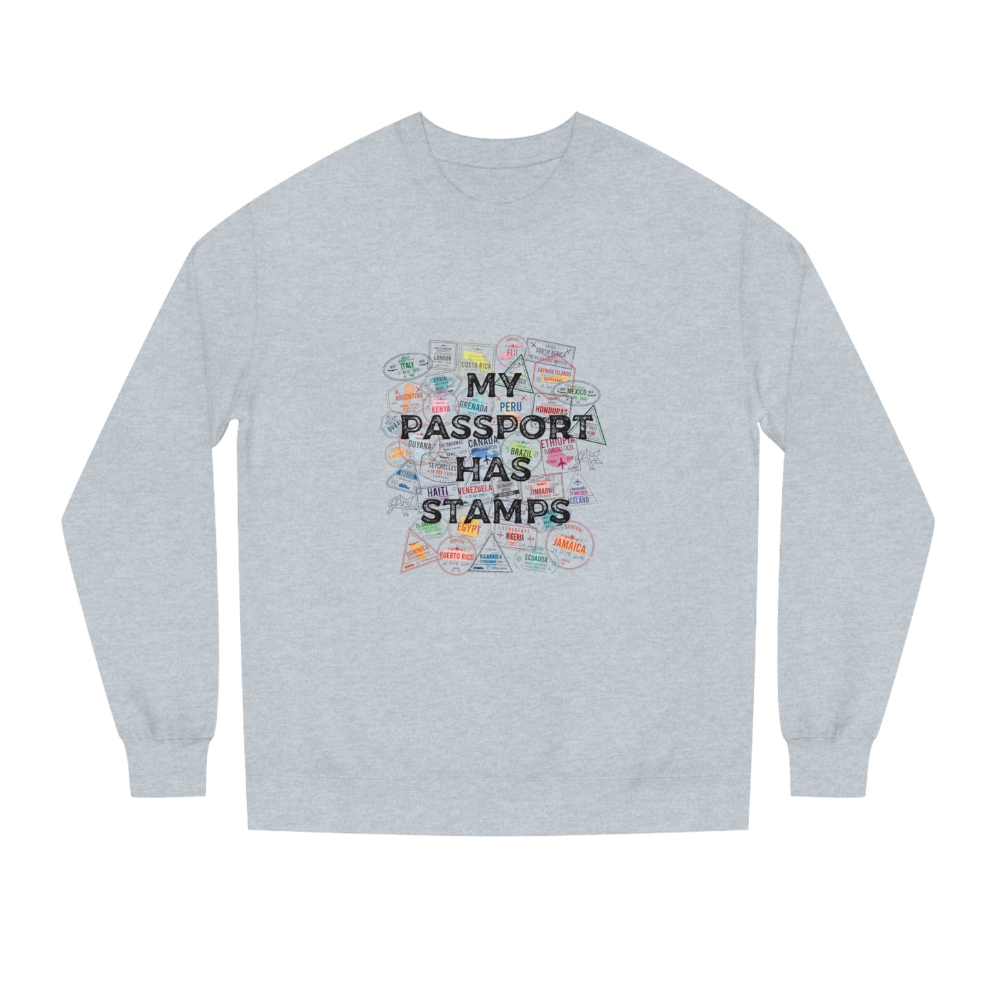 My Passport Has Stamps Unisex Crew Neck Sweatshirt - Travel Inspired Apparel