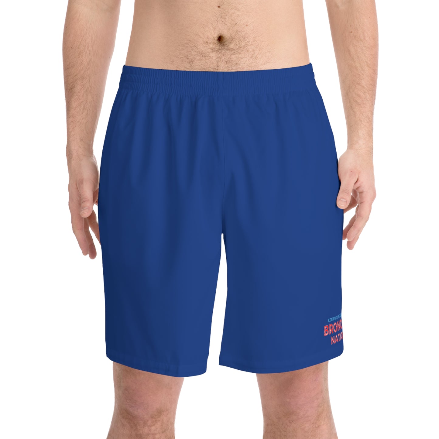 Men's Elastic Beach Shorts - Kenwood Academy Broncos Nation Summer Swimwear