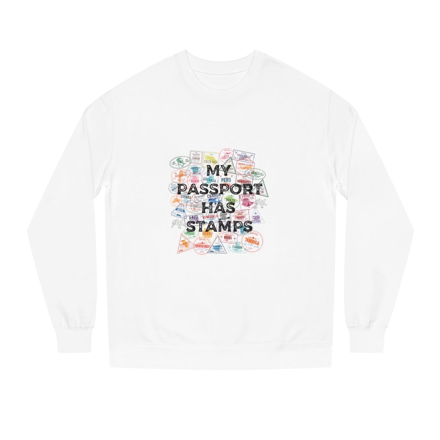 My Passport Has Stamps Unisex Crew Neck Sweatshirt - Travel Inspired Apparel