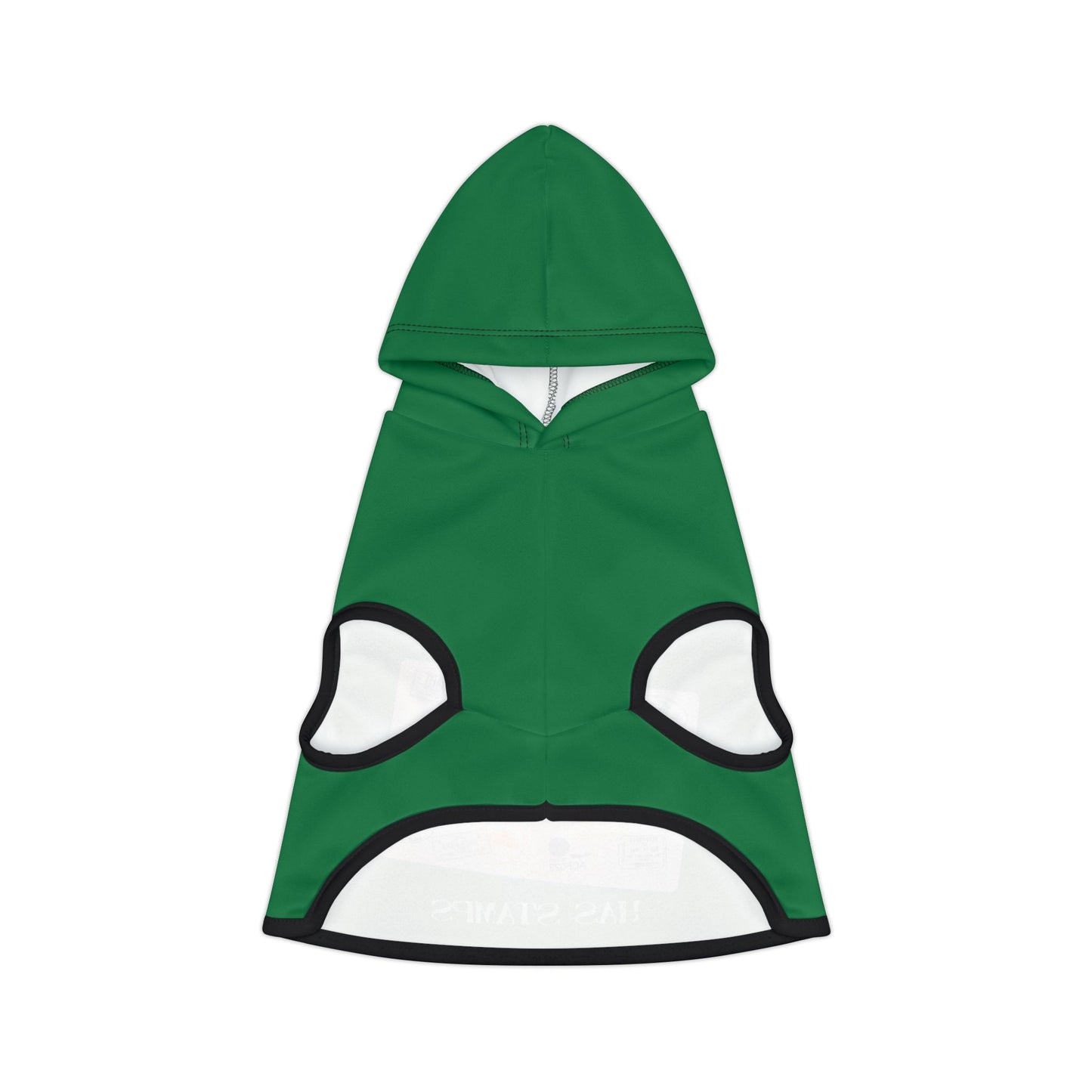 Travel-Themed Pet Hoodie GREEN - 'My Passport Has Stamps'
