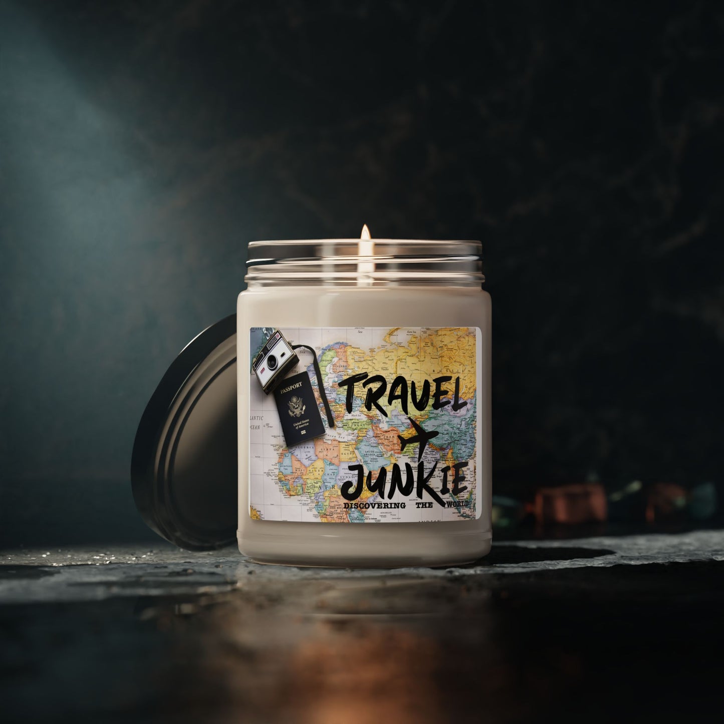 Travel Junkie Scented Soy Candle - Perfect for Adventurers and Dreamers