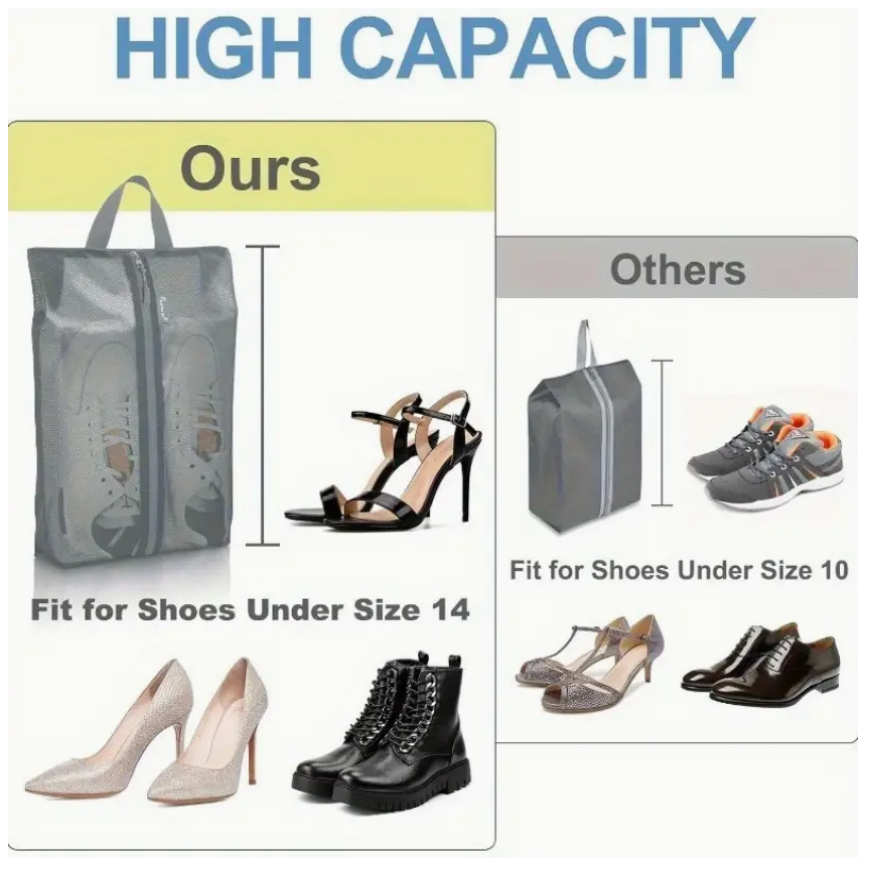 Travel Shoe Bags (3 count)
