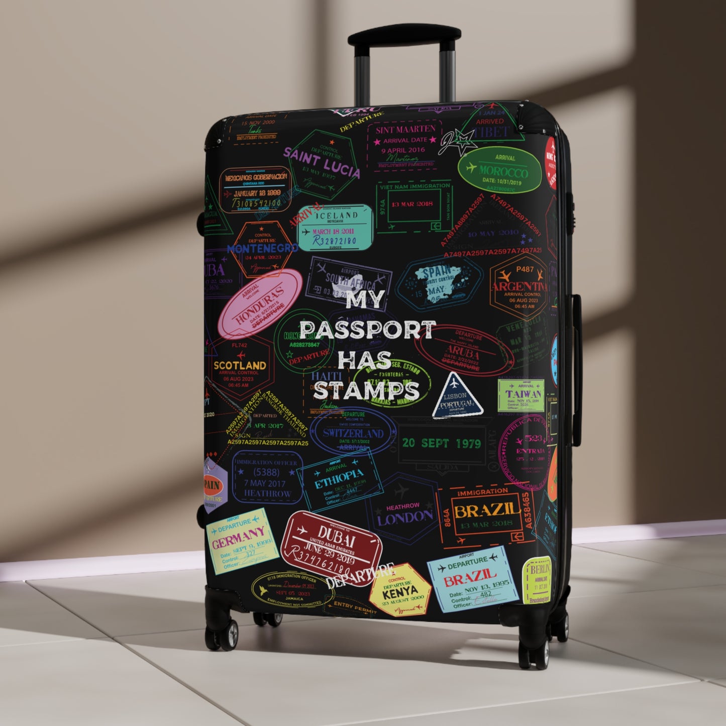 Travel Suitcase - 'My Passport Has Stamps' Design