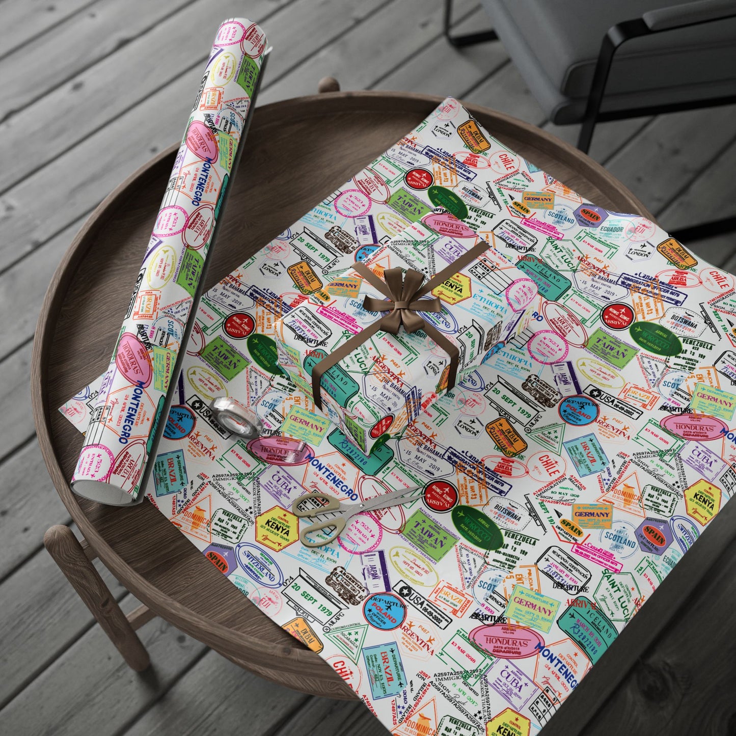 Colorful Travel-Themed Wrapping Paper - Perfect for Holidays, Birthdays, and Gift Giving, Unique Gift Wrap, Travel Gift Wrap, Festive [...]