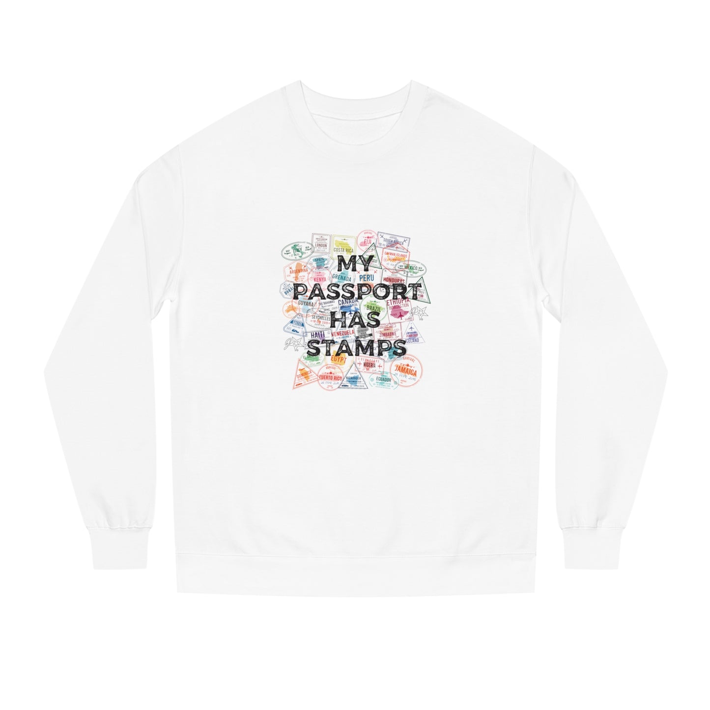 My Passport Has Stamps Unisex Crew Neck Sweatshirt - Travel Inspired Apparel