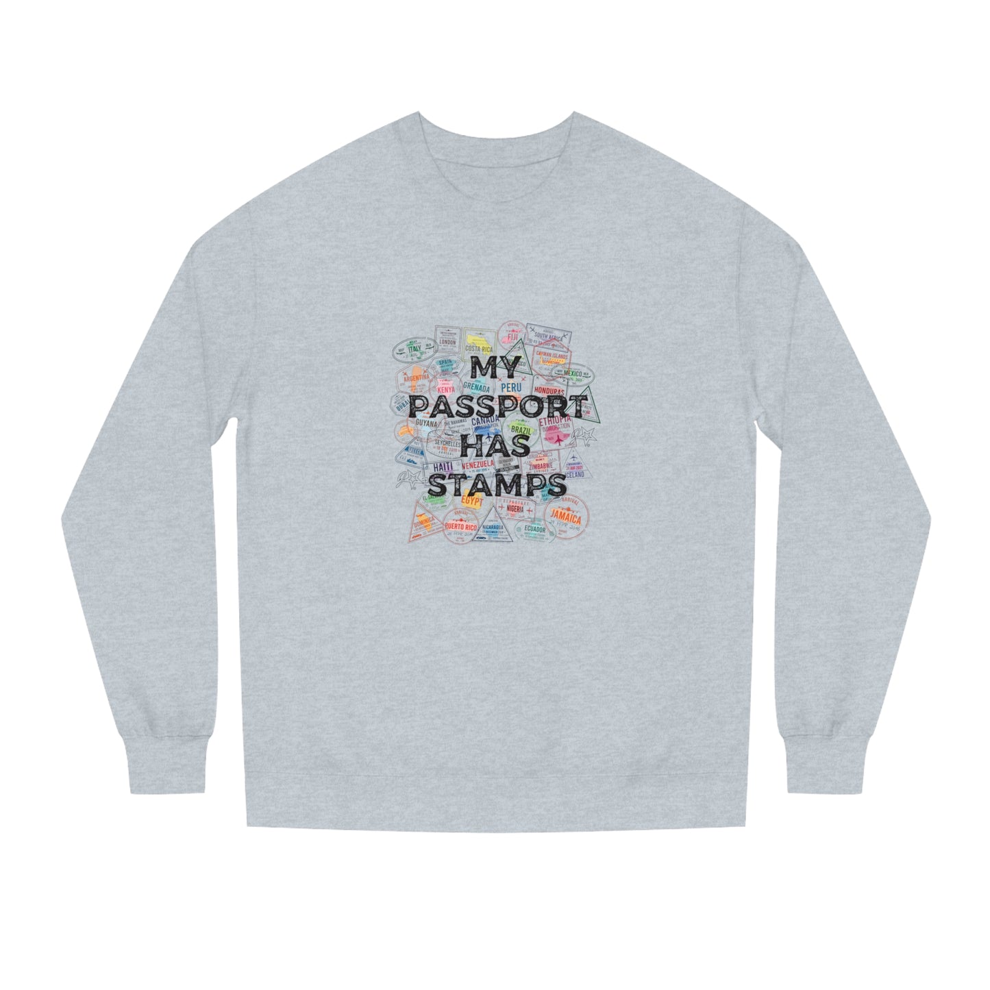 My Passport Has Stamps Unisex Crew Neck Sweatshirt - Travel Inspired Apparel