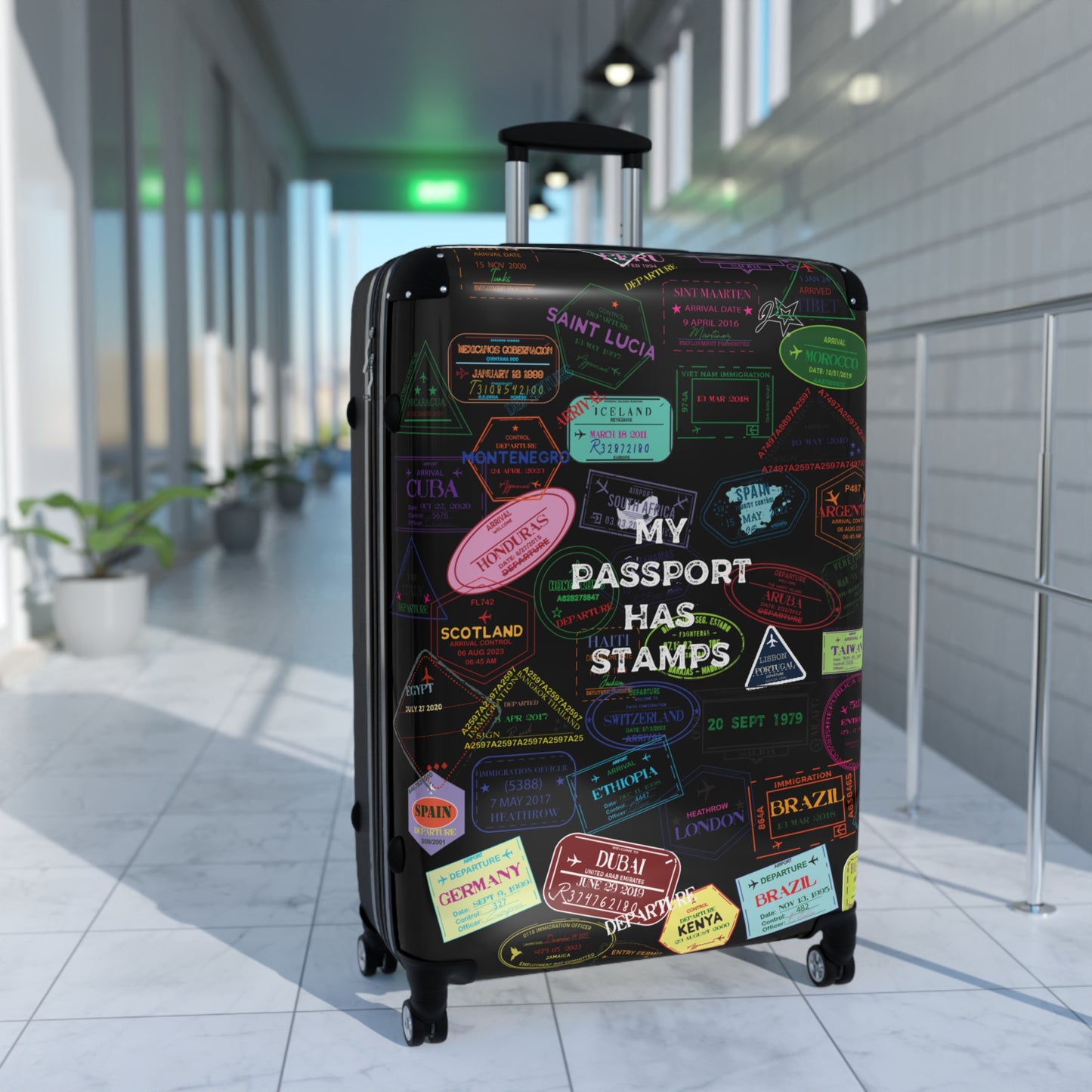 Travel Suitcase - 'My Passport Has Stamps' Design