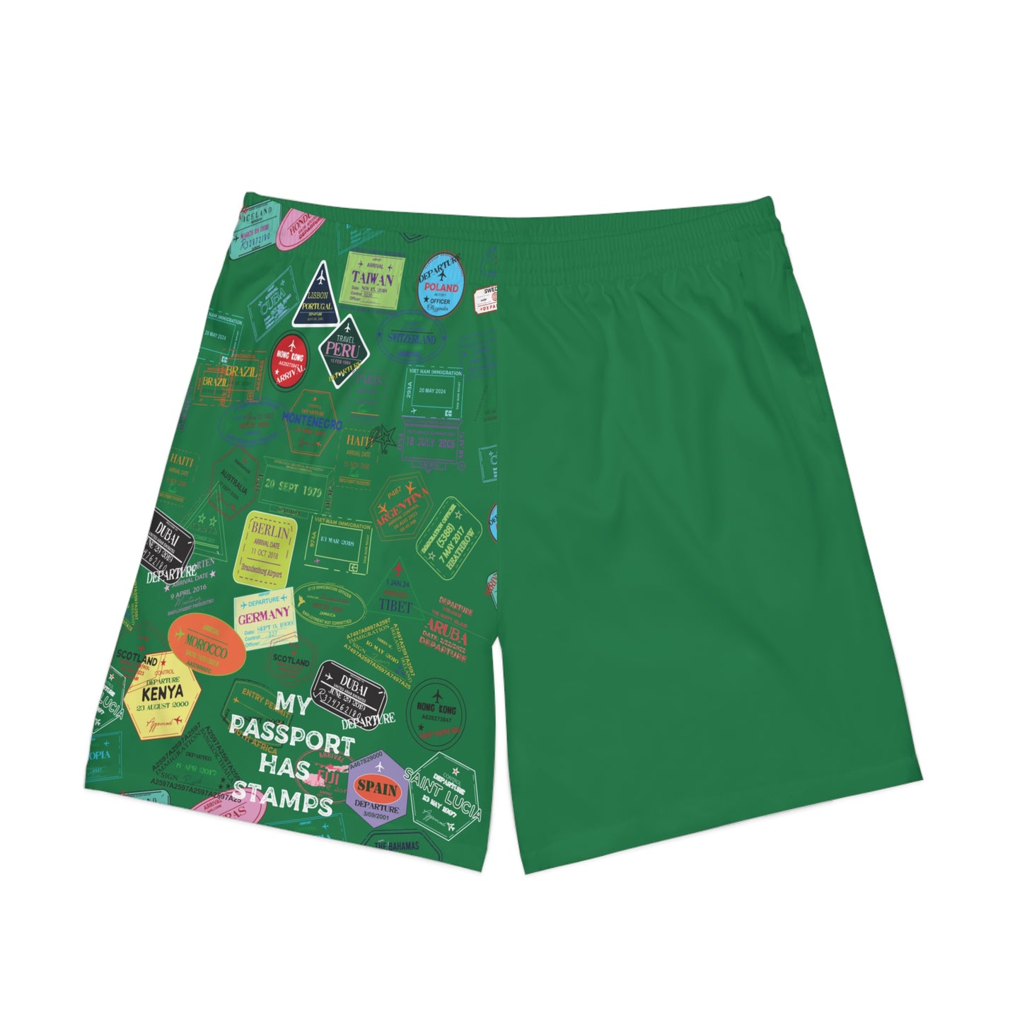 Men's Elastic Beach Swim Trunks (AOP)