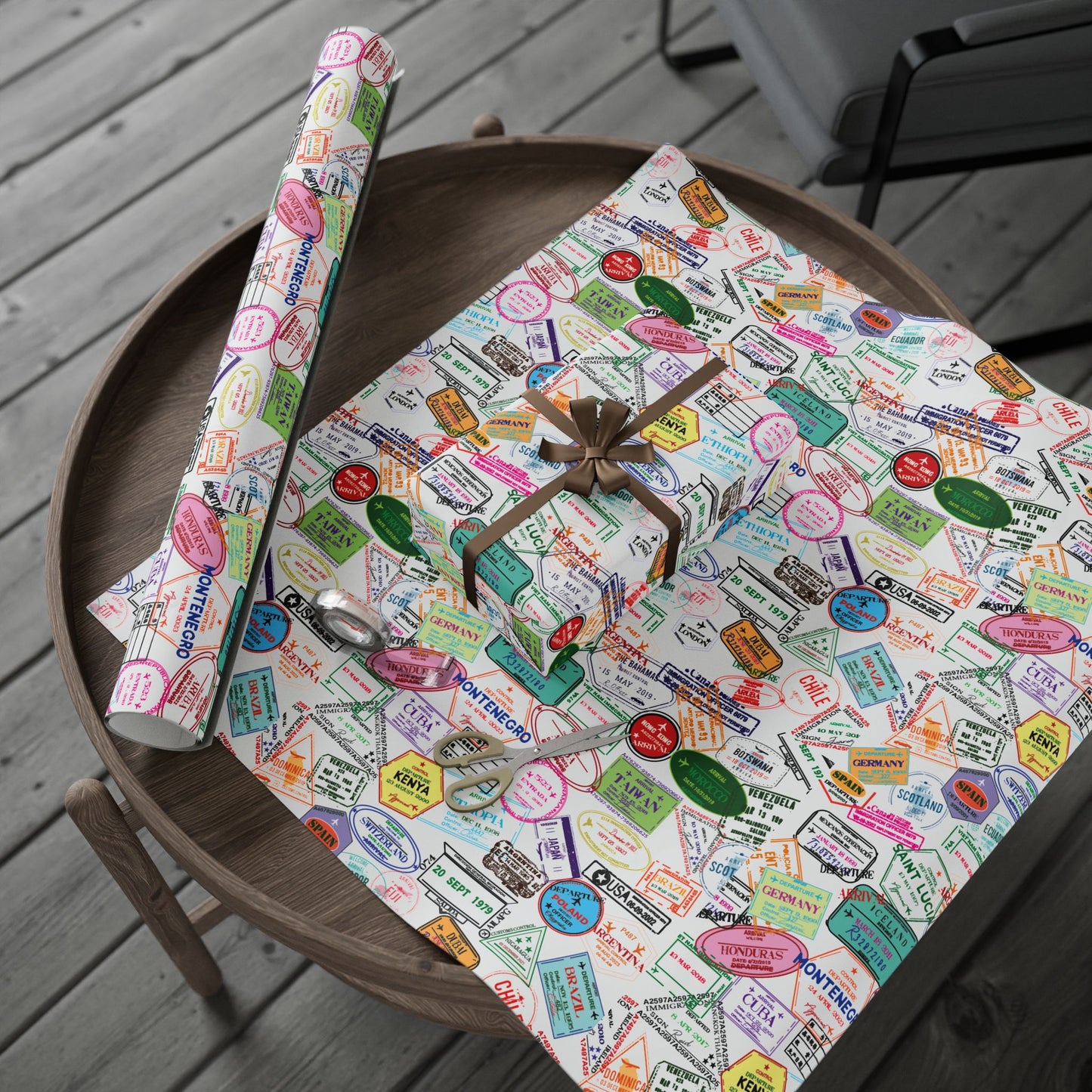 Colorful Travel-Themed Wrapping Paper - Perfect for Holidays, Birthdays, and Gift Giving, Unique Gift Wrap, Travel Gift Wrap, Festive [...]