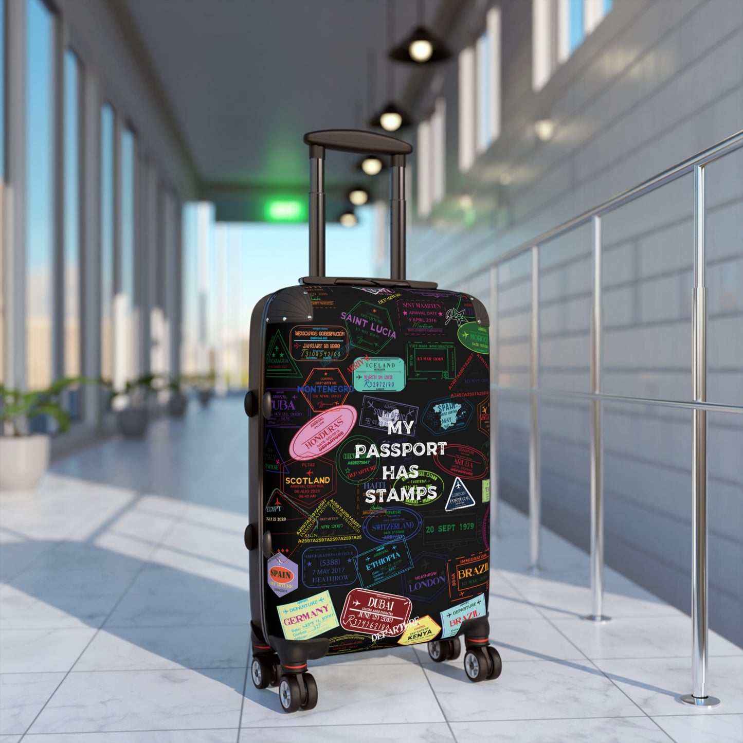 Travel Suitcase - 'My Passport Has Stamps' Design